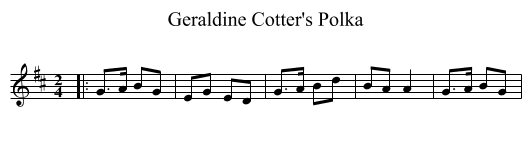 Geraldine Cotter's Polka - staff notation