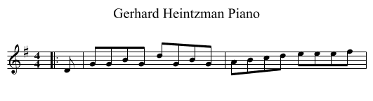 Gerhard Heintzman Piano - staff notation
