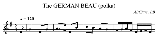 GERMAN BEAU (polka), The - staff notation