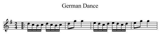 German Dance - staff notation