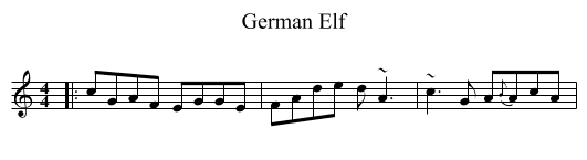 German Elf - staff notation