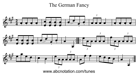 German Fancy, The - staff notation