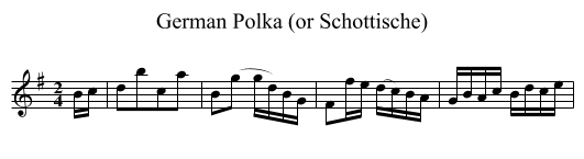 German Polka (or Schottische) - staff notation