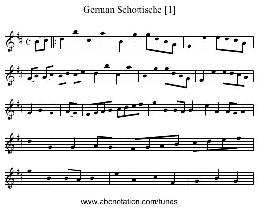German Schottische [1] - staff notation
