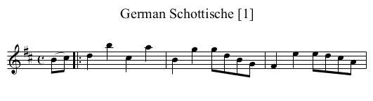 German Schottische [1] - staff notation