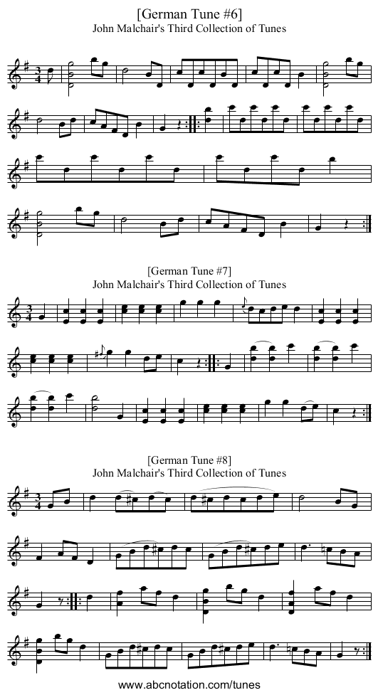 [German Tune #6] - staff notation