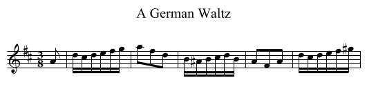 German Waltz, A - staff notation