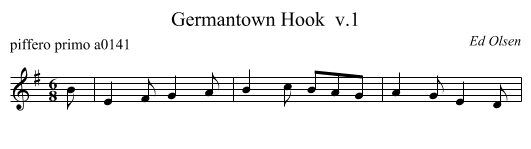 Germantown Hook  v.1 - staff notation