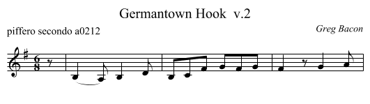 Germantown Hook  v.2 - staff notation