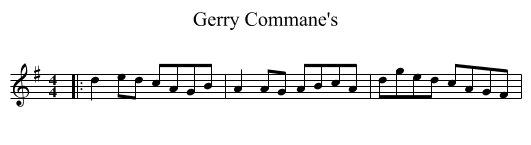 Gerry Commane's - staff notation