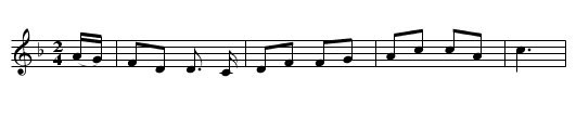 Get Up and Bar the Door - staff notation