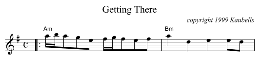 Getting There - staff notation