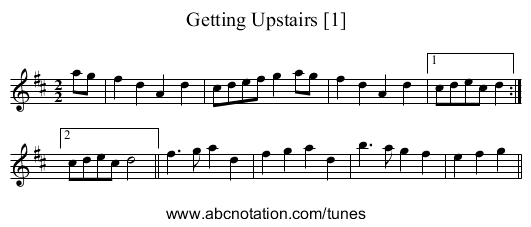 Getting Upstairs [1] - staff notation