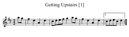 Getting Upstairs [1] - staff notation