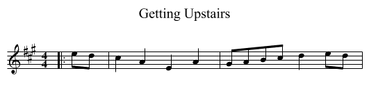 Getting Upstairs - staff notation