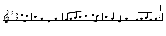 Getting Upstairs - staff notation