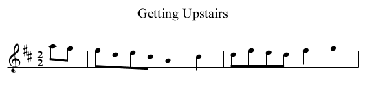 Getting Upstairs - staff notation