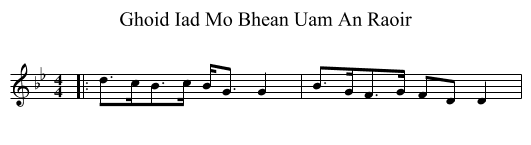 Ghoid Iad Mo Bhean Uam An Raoir - staff notation