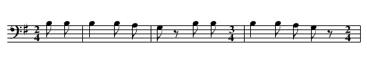 Ghost Dance Song (c) - staff notation