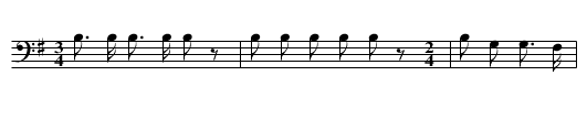 Ghost Dance Song (d) - staff notation