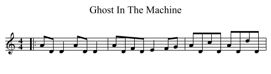 Ghost In The Machine - staff notation