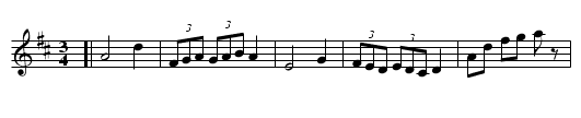 Giardini's Minuet - staff notation