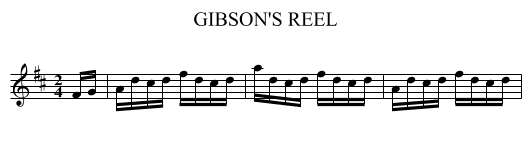 GIBSON'S REEL - staff notation