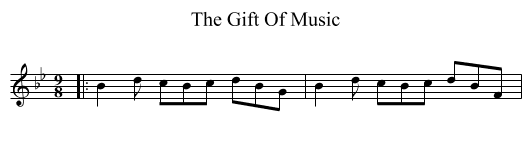 Gift Of Music, The  - staff notation