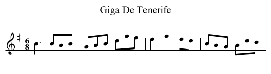 Giga De Tenerife - staff notation