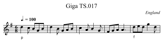 Giga TS.017 - staff notation