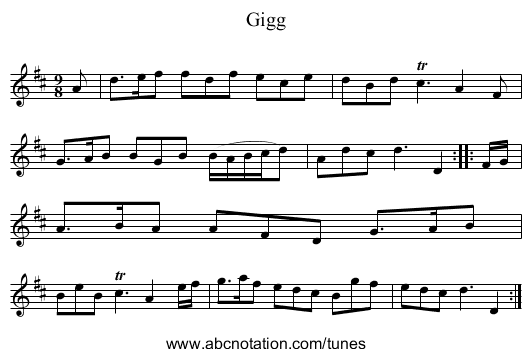 Gigg - staff notation