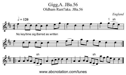 Gigg,A. JBa.56 - staff notation
