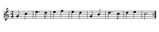 Gigouillette - staff notation
