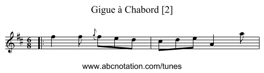 Gigue à Chabord [2] - staff notation