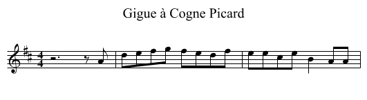Gigue à Cogne Picard - staff notation