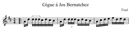 Gigue à Jos Bernatchez - staff notation
