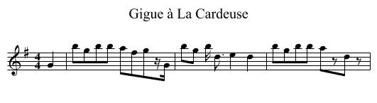 Gigue à La Cardeuse - staff notation