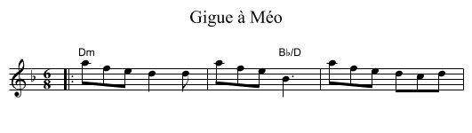 Gigue à Méo - staff notation