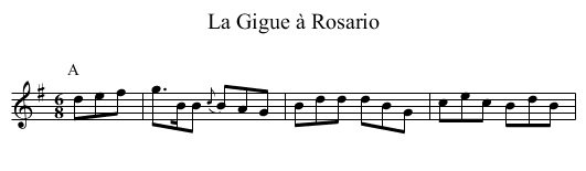 Gigue à Rosario, La - staff notation