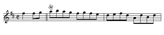 Gigue à Tit noir - staff notation