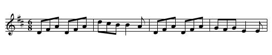Gigue Andr&eacute; Alain - staff notation