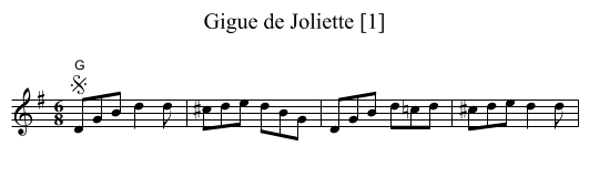 Gigue de Joliette [1] - staff notation