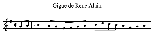 Gigue de René Alain - staff notation