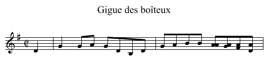 Gigue des boîteux - staff notation