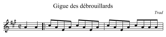 Gigue des débrouillards - staff notation