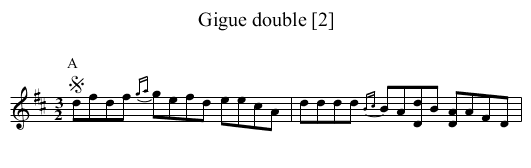 Gigue double [2] - staff notation