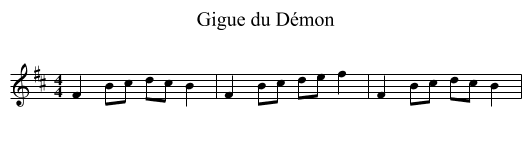 Gigue du Démon - staff notation