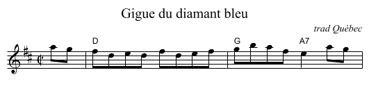 Gigue du diamant bleu - staff notation