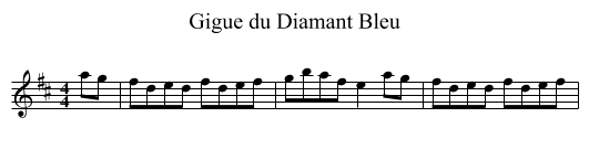 Gigue du Diamant Bleu - staff notation
