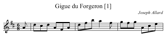 Gigue du Forgeron [1] - staff notation